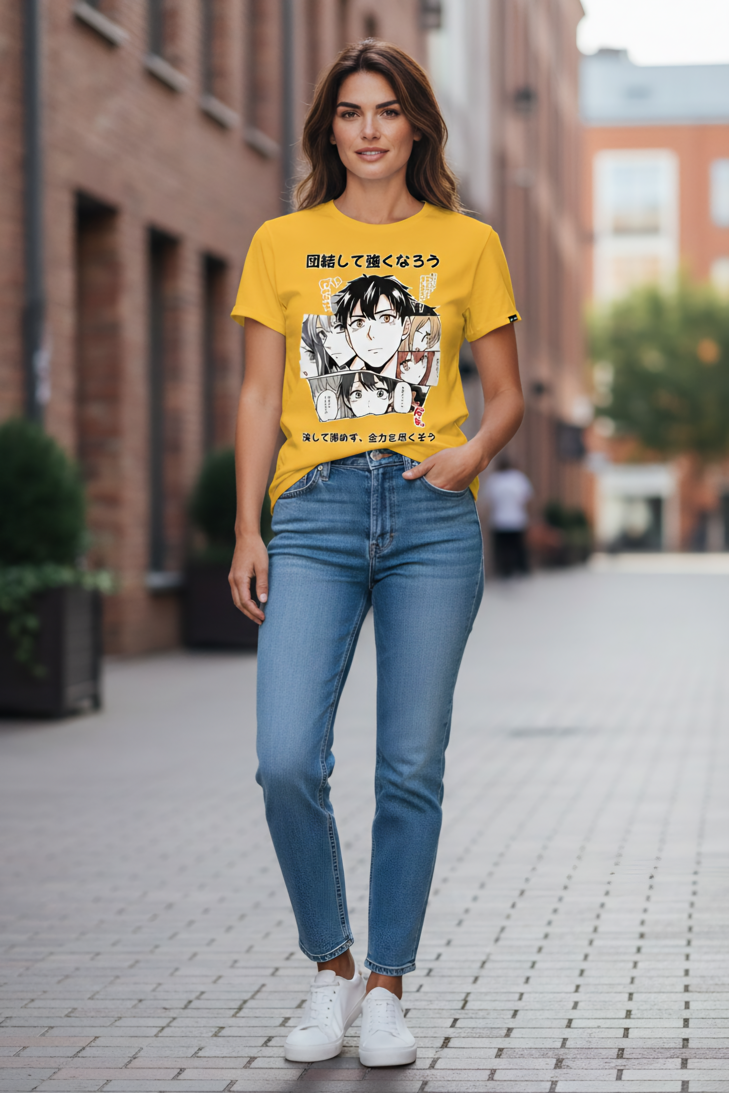 Herren- und Damen-Unisex-Shirt von Banpuku mit Sakura-Design, bequemes Premium-Shirt aus weichem Stoff, klare Druckgrafik
