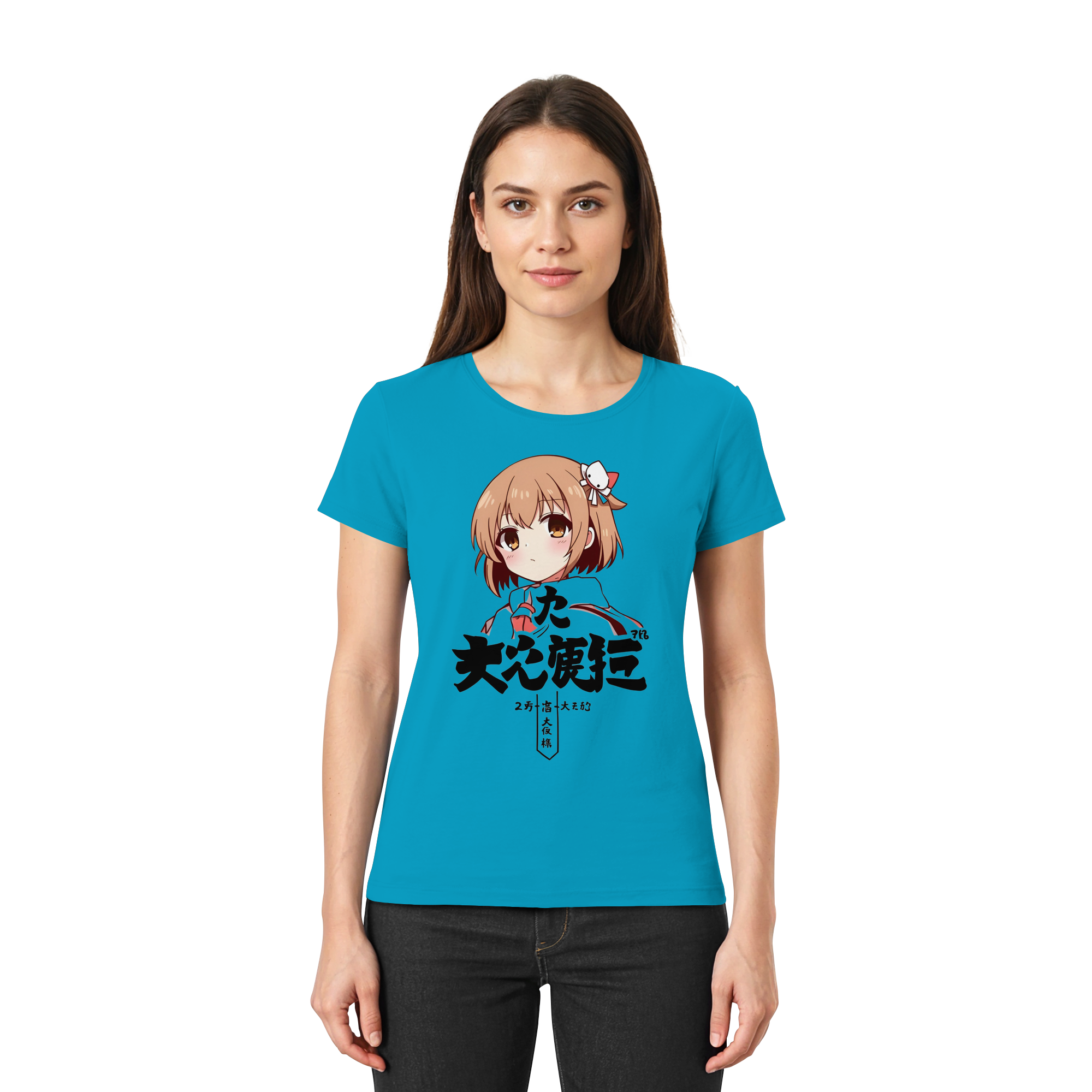 Weißes Damen-Poloshirt von Banpuku, Mara Premium Shirt, weicher Stoff, elegantes Design, Frontansicht, modern und bequem.