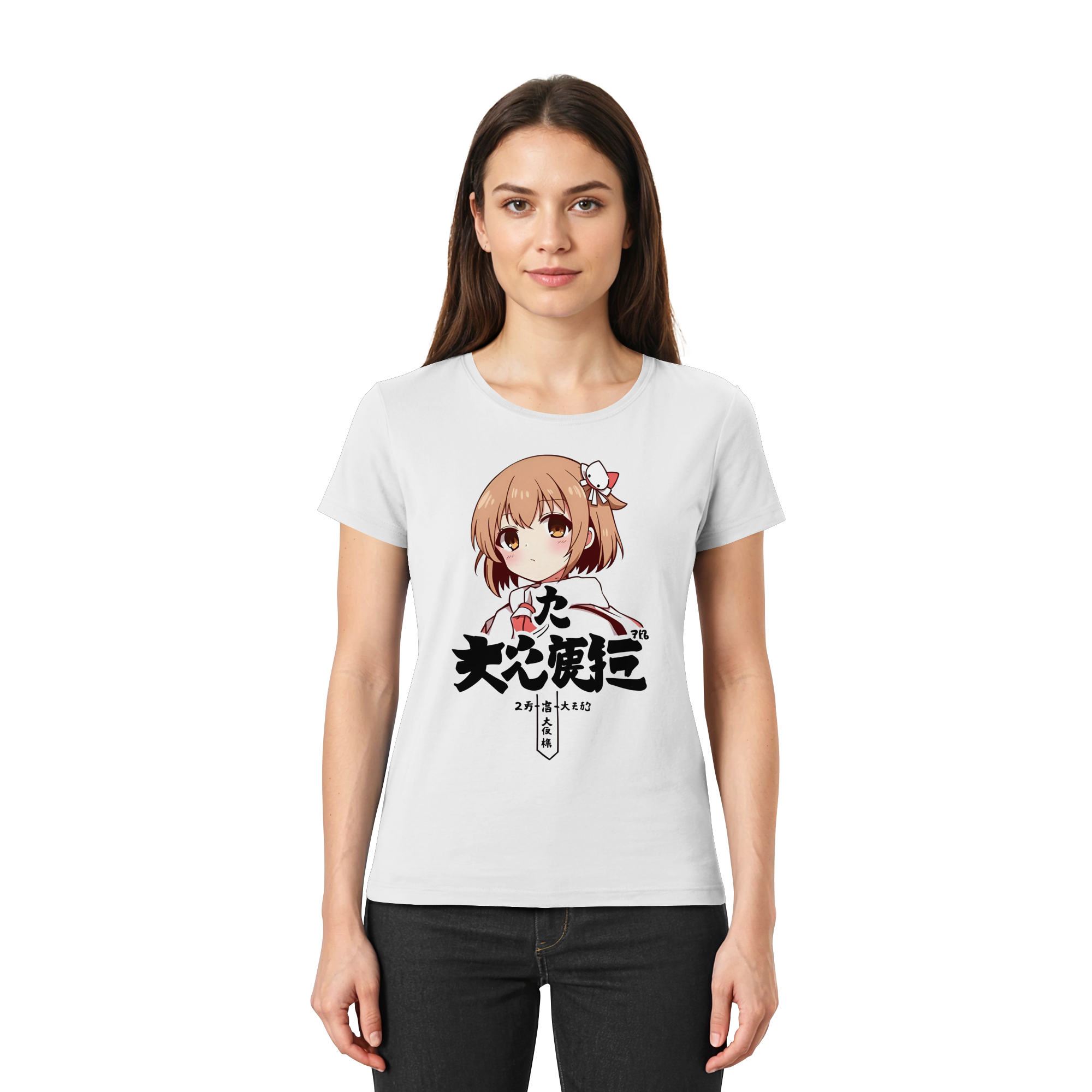 Helles Damen-Premium-Shirt von Banpuku, Mara, aus weichem Material, zeigt eine elegante Passform und einen klassischen Rundhalsausschnitt.