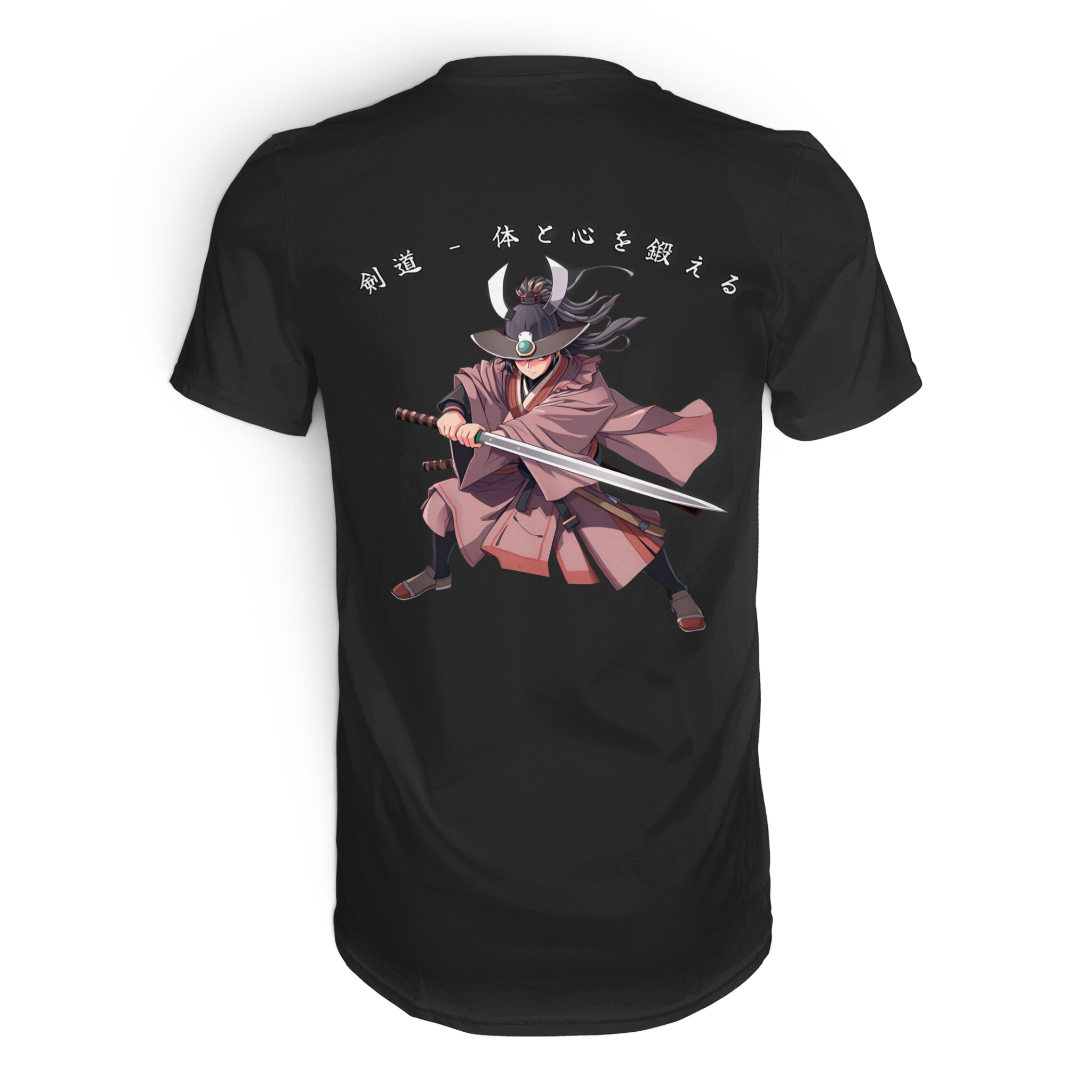 Schwarzes Premium-Shirt für Unisex von Banpuku, Rückenansicht, aus hochwertigem Material, modernes Design.
