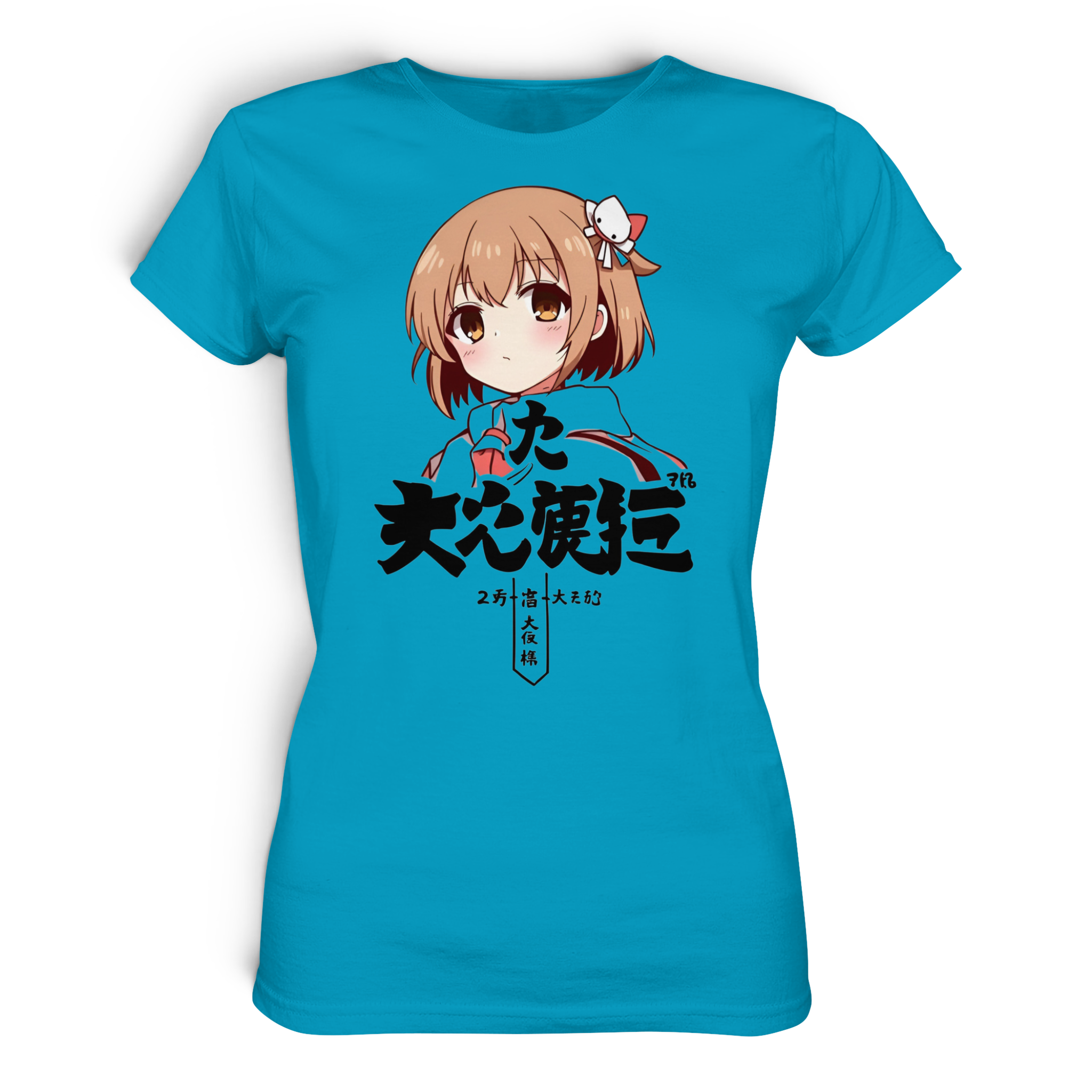 Damen Premium-Shirt von Banpuku, vorderansicht, atmungsaktives Lady-Shirt in Atoll-Farbe, bequemes Damenoberteil