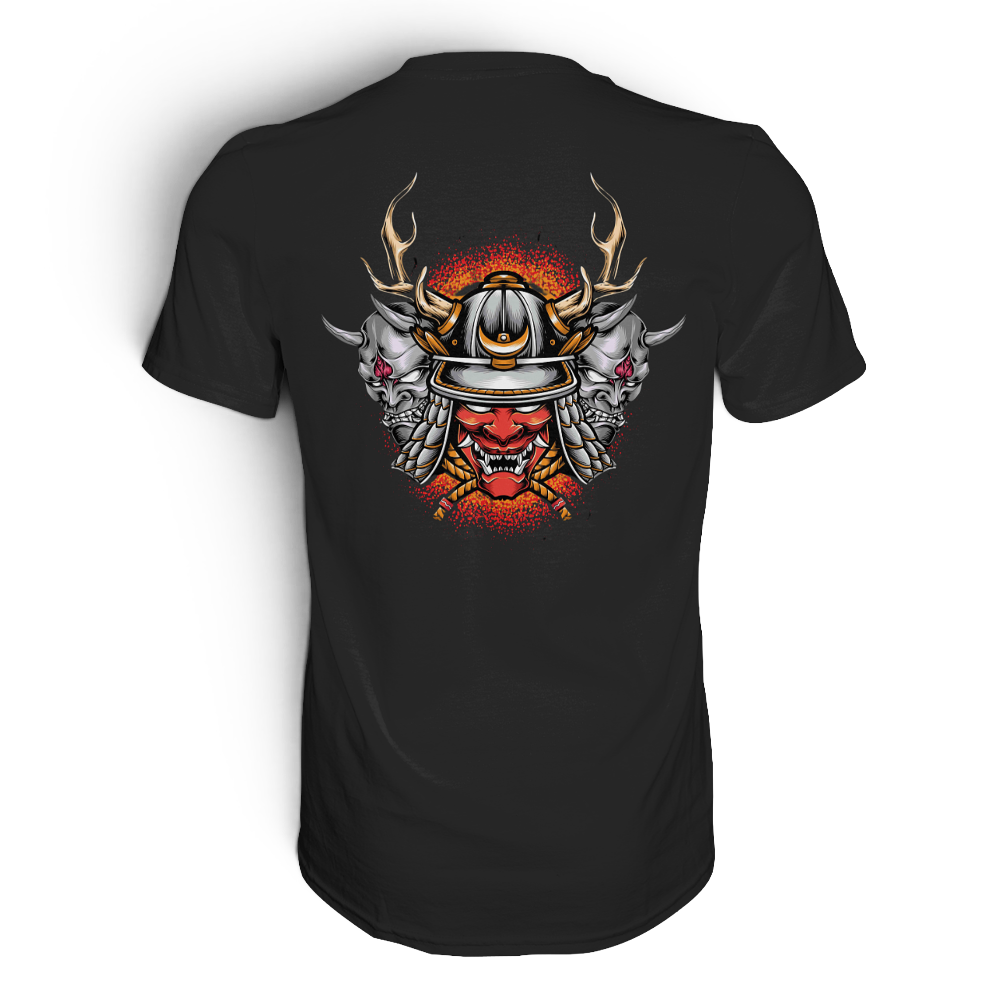 Unisex-Premium-Shirt von Banpuku, Rückenansicht mit schlichtem Design und bequemer Passform, hochwertiger Baumwollstoff.