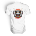 Unisex Premium-Shirt von Banpuku, Rückenansicht, hochwertiges Baumwollshirt in neutraler Farbe, modernes Design, stilvoll und bequem.