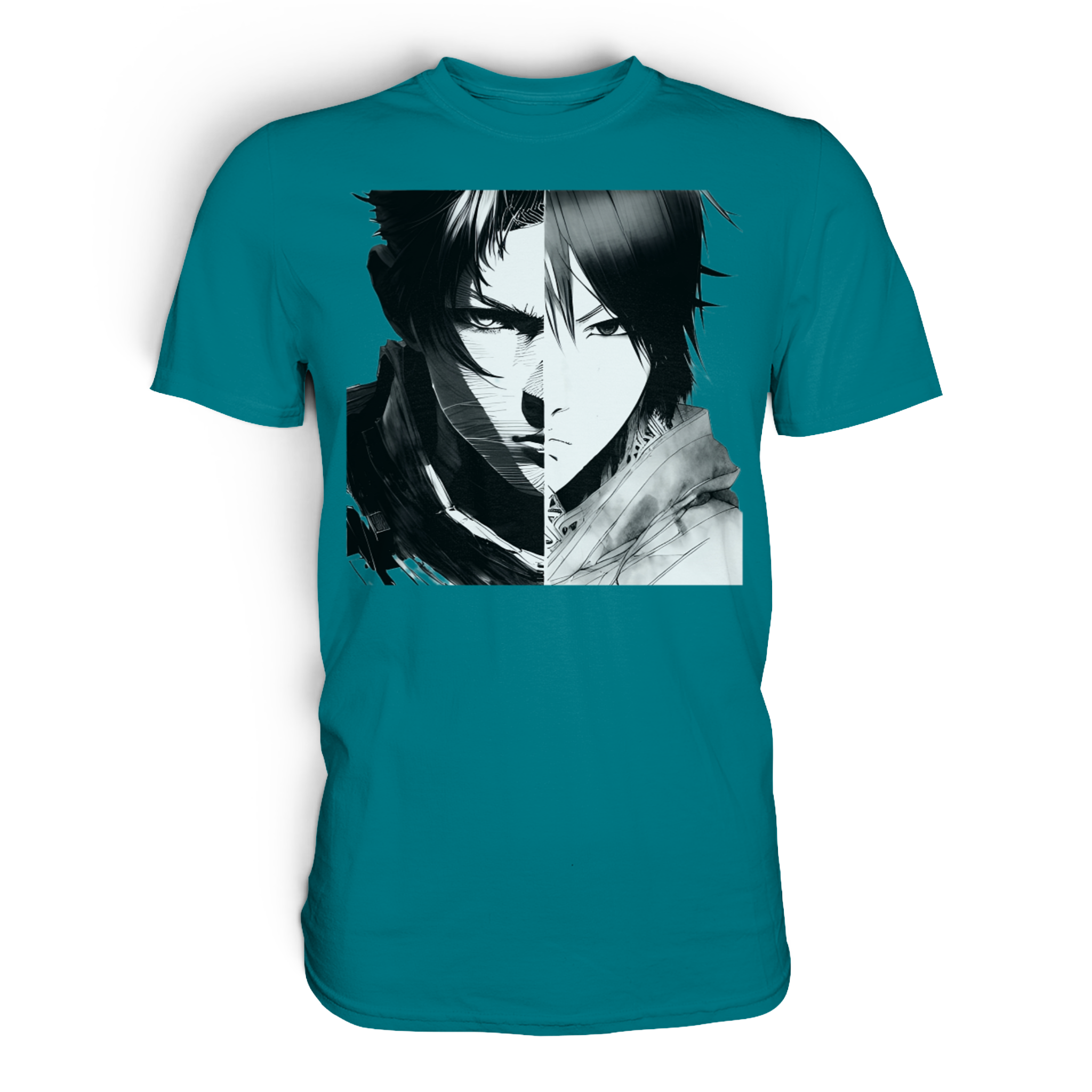 Unisex-Premium-Shirt von Banpuku mit Taro-Design, vorne sichtbar, weiches Baumwollmaterial, modernes Schnitt, auf weißem Hintergrund.