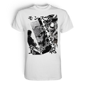 Weißes Unisex-T-Shirt von Banpuku mit Tenno-Design, Vorderansicht, hochwertiges Premium-Shirt aus weichem Stoff