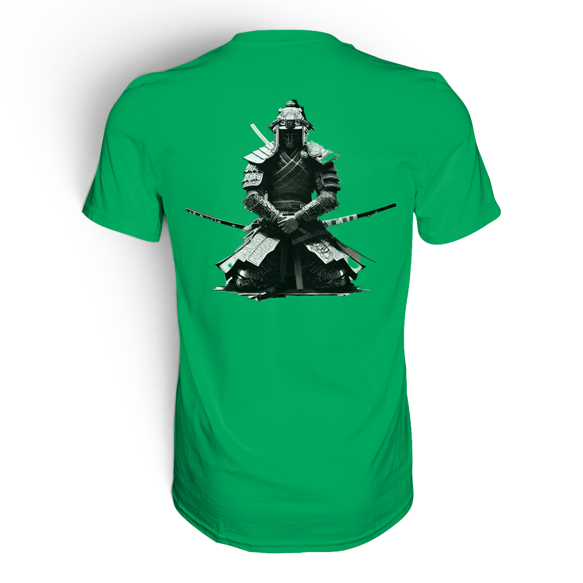Unisex Premium-Shirt von Banpuku mit Warrior-Design, Rückseite, hochwertige Baumwollqualität, modernes Streetwear-Style.