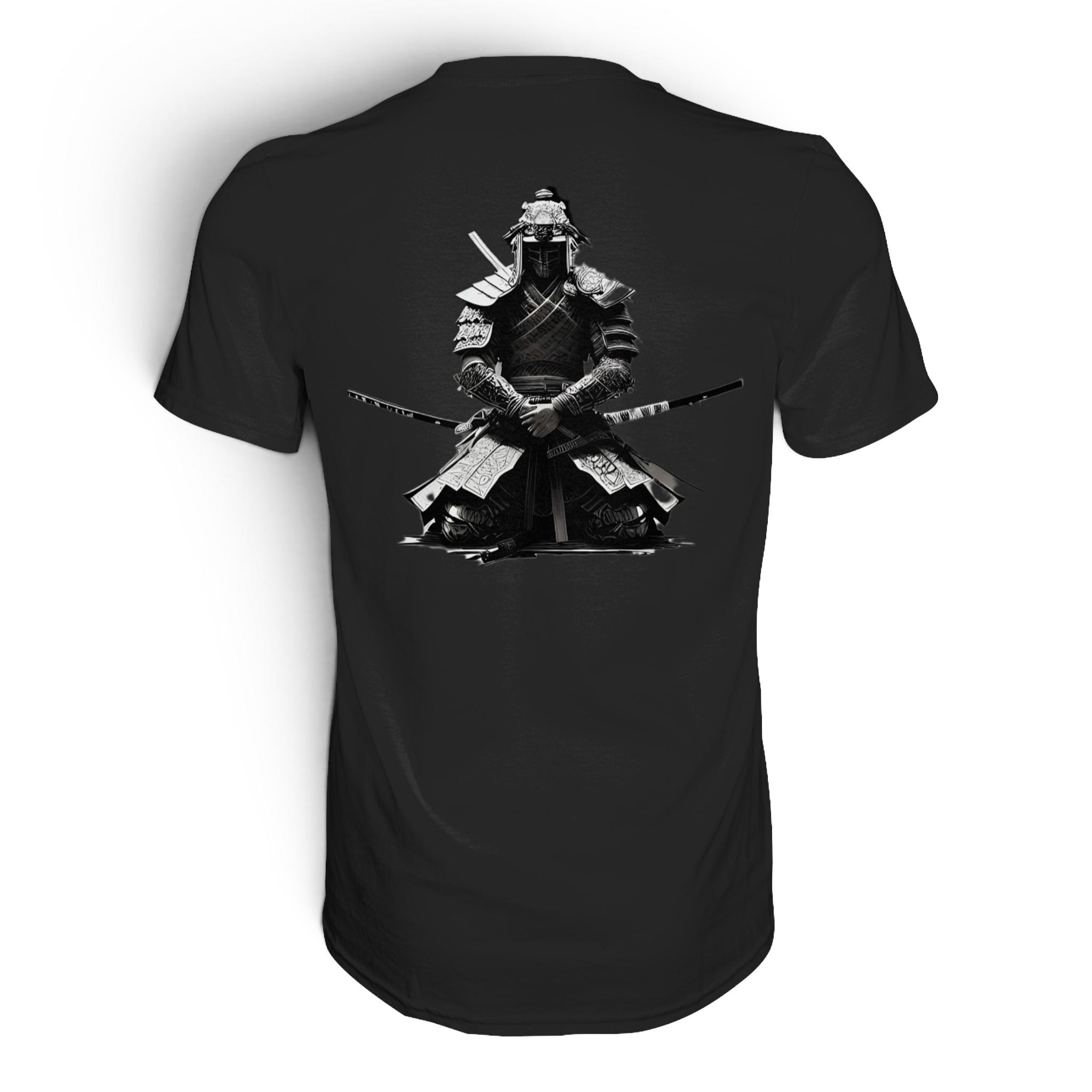 Unisex Premium-Shirt von Banpuku mit Warrior-Design, Blick auf den Rücken, bequemer Schnitt, hochwertiges Material, moderne Streetwear