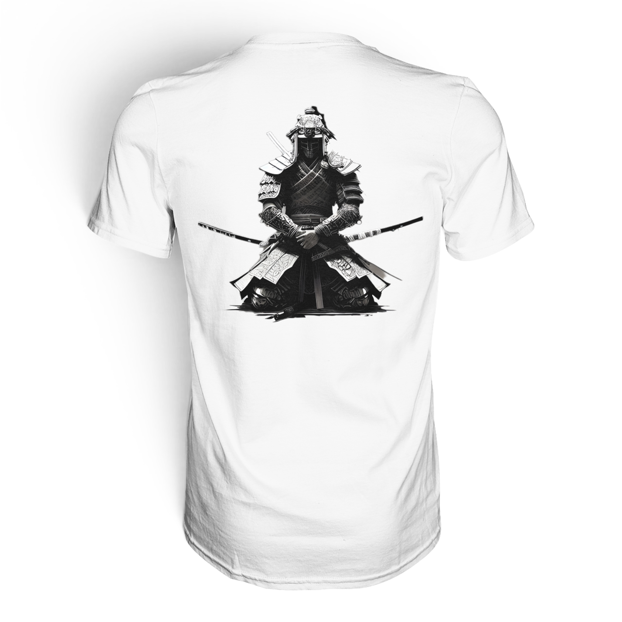 Unisex Premium-Shirt von Banpuku mit Rückenansicht, hochwertiges Baumwollshirt in neutraler Farbe, stilvoll und bequem.