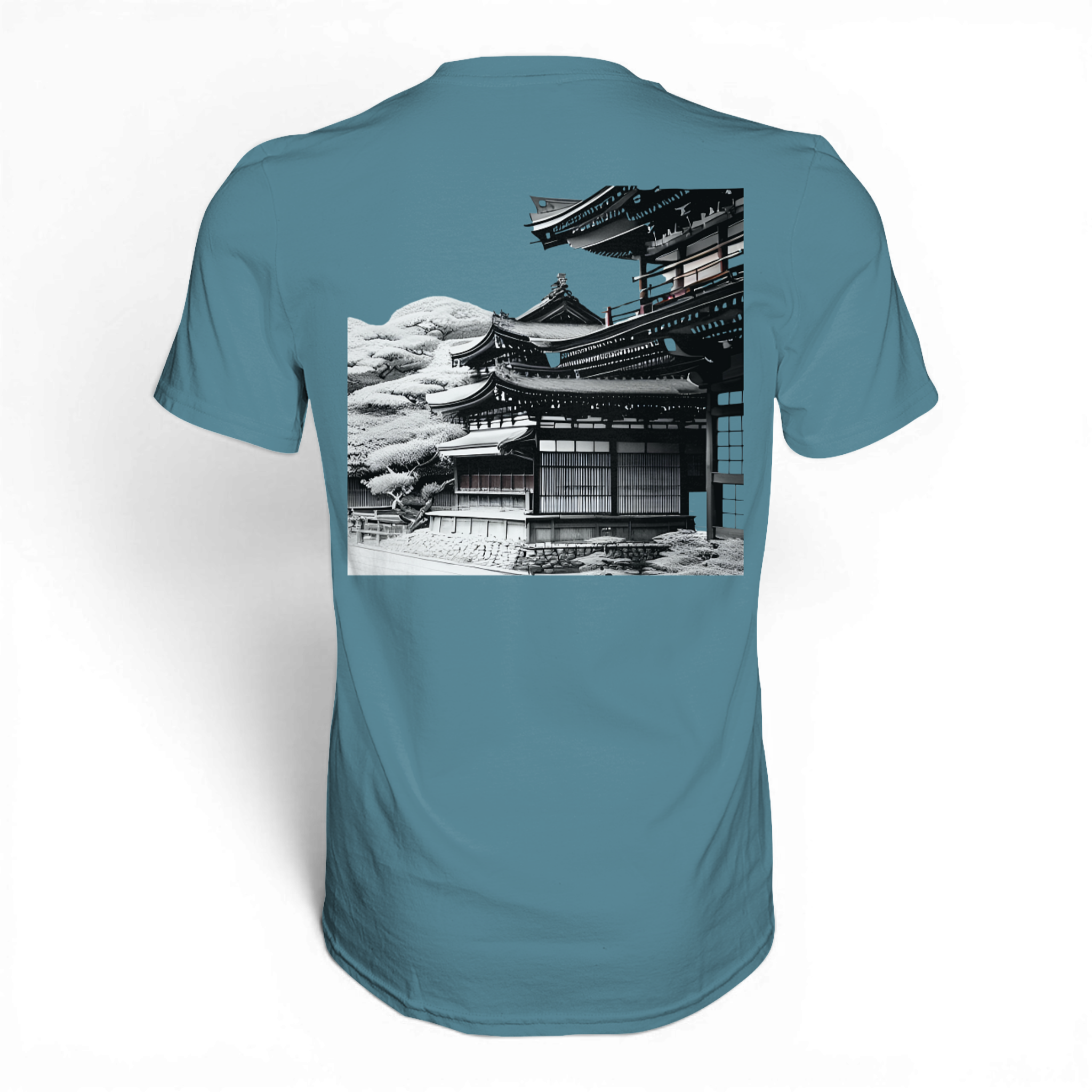Unisex-Kominka-Premium-Shirt von Banpuku, Rückenansicht, bequemes Baumwollshirt mit modernem Design